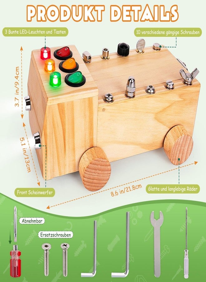 OAKJAR Montessori Schraubendreher Brett, Montessori Busy Board Spielzeug ab 2-6 Jahr, Montessori Activity Board Holzspielzeug Motorikspielzeug Lernspielzeug für Babys Kleinkinder Jungen Mädchen - Image 2